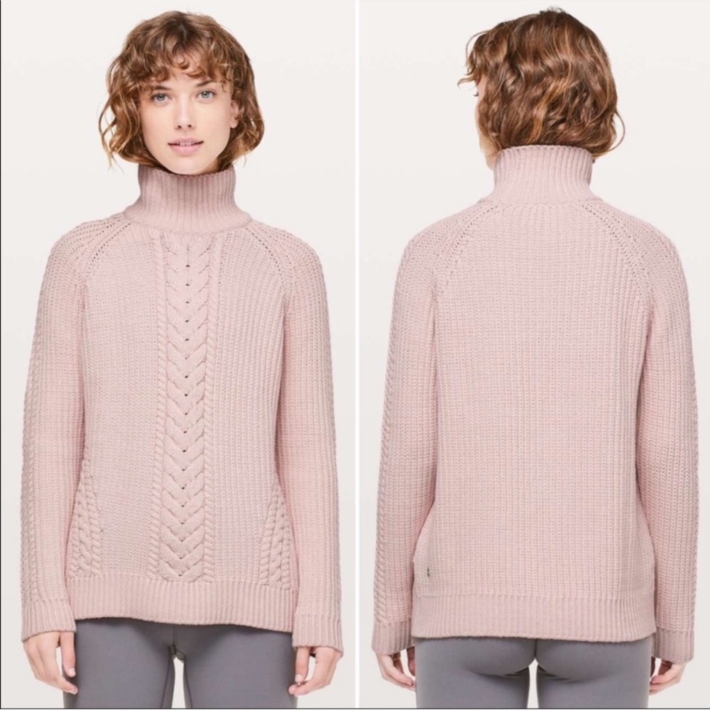 Lululemon Bring The Cozy Turtleneck in Misty Pink